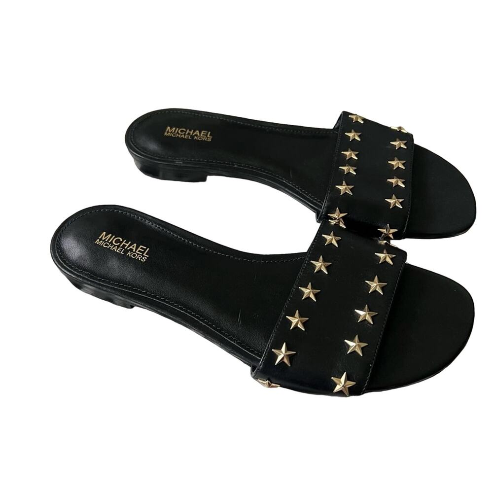 Michael Kors Black Stars Sandals Shoes Women’s 7